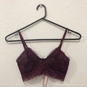 Lace burgundy bralette // Victoria’s Secret